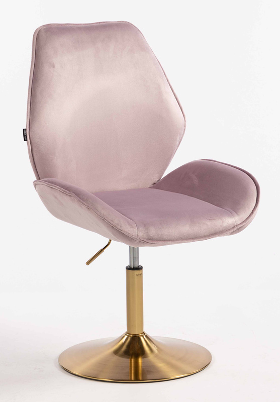 HR350N Scaun Mov din Catifea Bază Aurie