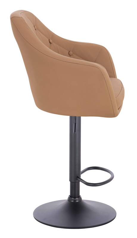 HR831W Scaun Caramel Piele Ecologica Premium Soft cu Bază Neagră