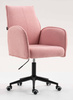 HR280K Scaun Roz Pudra Boucle cu Bază Neagră