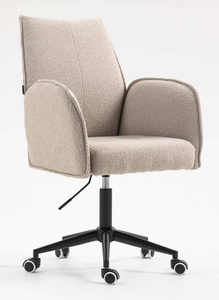 HR280K Scaun Latte Boucle cu Bază Neagră