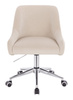 HR920K Scaun Crem din Catifea cu Bază Cromata