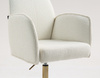 HR280K Scaun Crem Boucle cu Bază Aurie