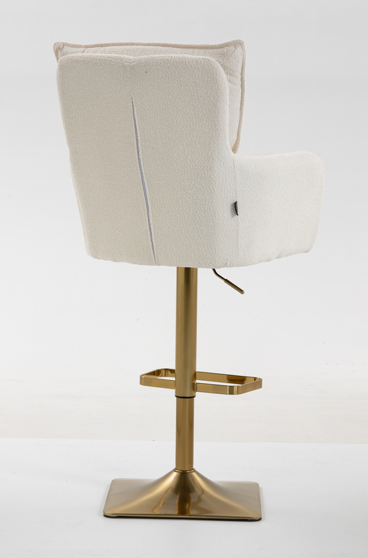 HR250KW Scaun Crem Boucle Bază Aurie
