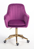 HR2022K Scaun Fucsia din Catifea Bază Aurie
