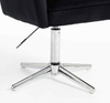 HR250CROSS Scaun Catifea Neagră Bază Cromata