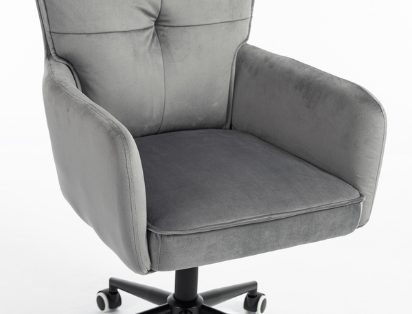 HR250K Scaun Catifea Grafit Bază Neagră