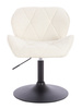 HR111N Scaun Crem Boucle cu Bază Neagră