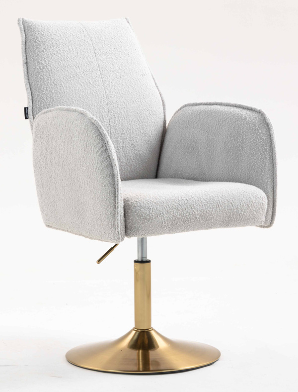 HR280N Scaun Gri Boucle cu Bază Aurie