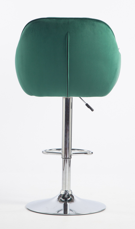 HR2055W Scaun Verde din Catifea cu Bază Cromata