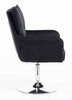 HR250N Scaun Catifea Neagră Bază Cromata