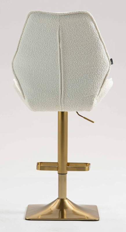 HR350KW Scaun Boucle din Catifea Bază Aurie