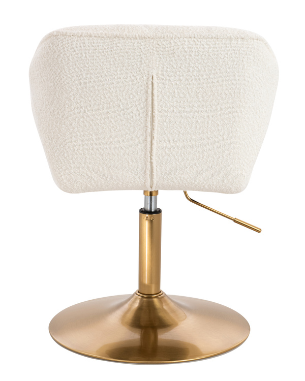 HR111N Scaun Crem Boucle cu Bază Aurie