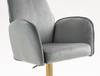 HR280W Scaun Gray din Catifea cu Bază Aurie