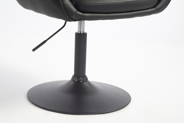 HR2055N Scaun Neagră din Piele Ecologica cu Bază Neagră