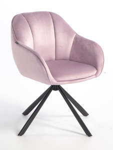 HR2055 BAZĂ STEA Scaun Mov din Catifea cu Bază Neagră