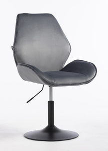 HR350N Scaun Grafit din Catifea Bază Neagră