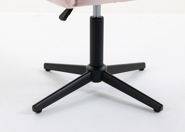 HR250CROSS Scaun Catifea Roz Pudra Bază Neagră