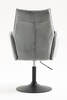 HR280N Scaun Gray din Catifea cu Bază Neagră