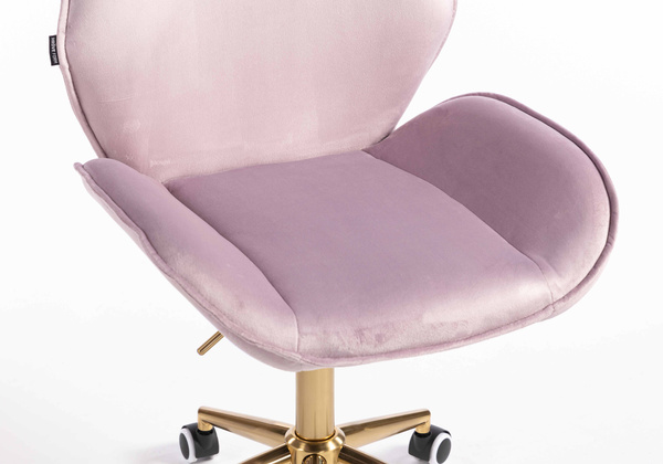 HR350K Scaun Mov din Catifea Bază Aurie