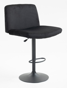 HR150W Scaun Neagră din Catifea cu Bază Neagră