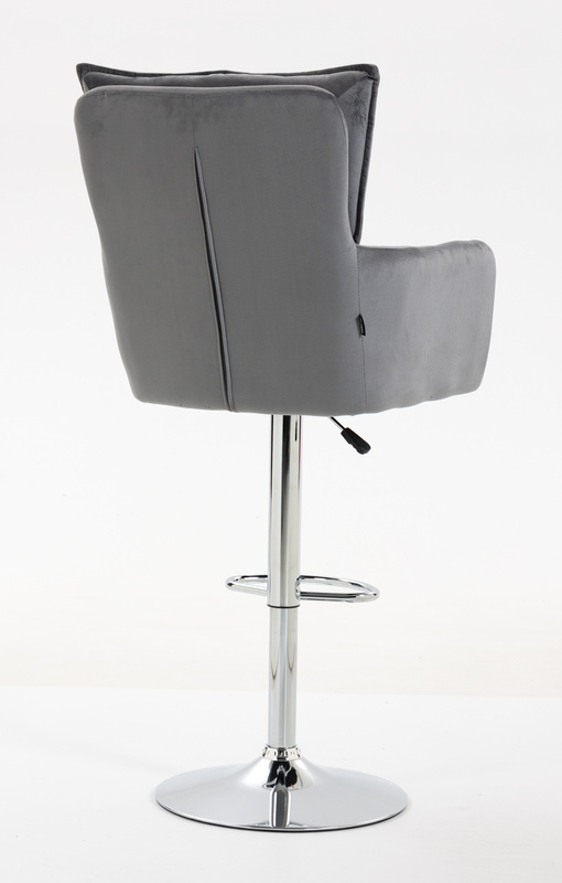 HR250W Scaun Catifea Grafit Bază Cromata