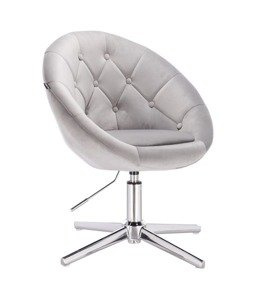 HR8516CROSS Scaun Gri din Catifea