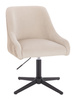 HR920CROSS Scaun Crem din Catifea cu Bază Neagră