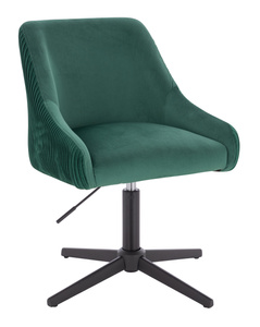 HR920CROSS Scaun Verde din Catifea cu Bază Neagră