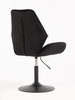 HR350N Scaun Neagră din Catifea Bază Neagră