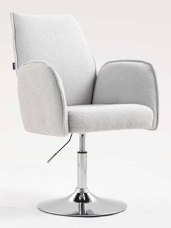 HR280N Scaun Gri Boucle cu Bază Cromata