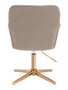 HR550CROSS Scaun Latte Boucle cu Bază Aurie