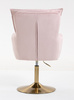 HR250N Scaun Catifea Roz Pudra Bază Aurie