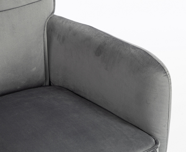 HR250K Scaun Catifea Grafit Bază Cromata