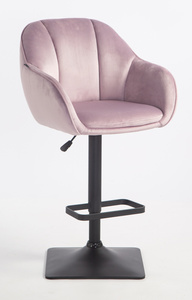 HR2055KW Scaun Mov din Catifea cu Bază Neagră