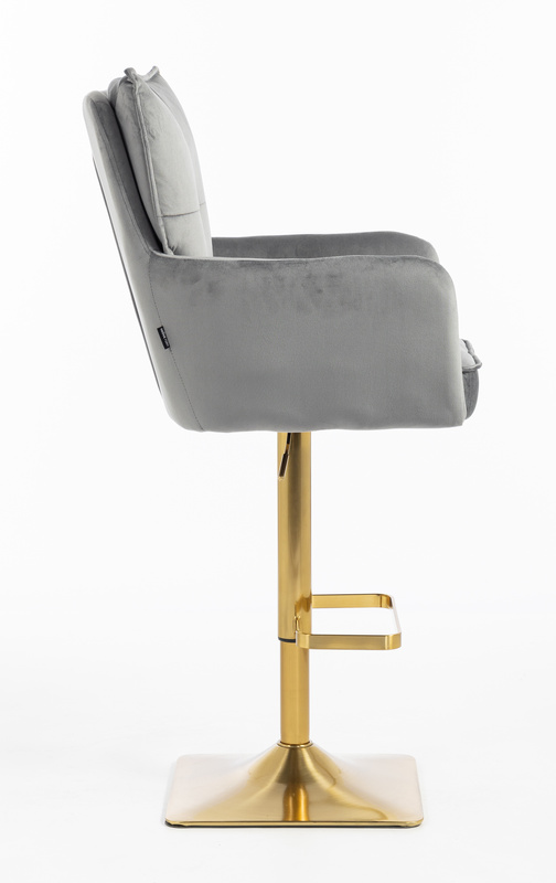 HR250KW Scaun Catifea Grafit Bază Aurie