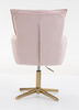 HR250CROSS Scaun Catifea Roz Pudra Bază Aurie