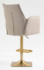 HR280KW Scaun Latte Boucle cu Bază Aurie