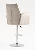 HR280W Scaun Latte din Catifea cu Bază Cromata