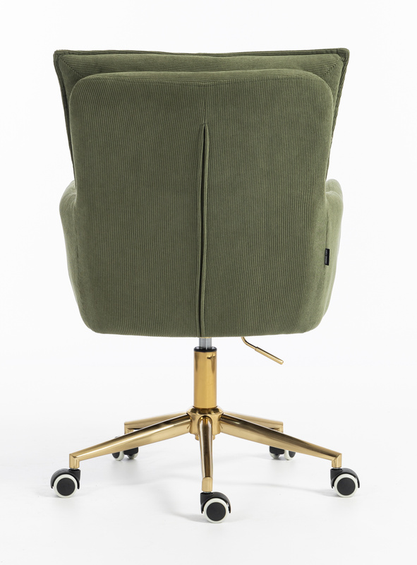 HR250K Scaun Zsályazöld Prémium Kordbársony Bază Aurie