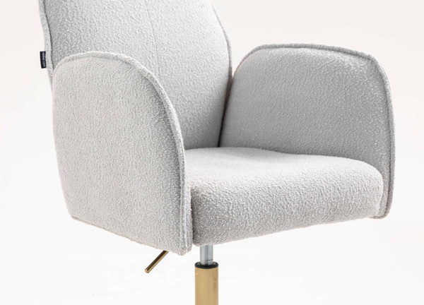 HR280N Scaun Gri Boucle cu Bază Aurie