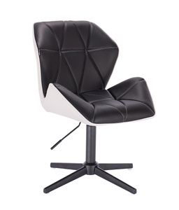 HR212CROSS SCAUN Neagră-Alb cu Bază Neagră