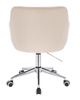 HR190K Scaun Crem din Catifea cu Bază Cromata