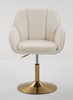 HR2055N Scaun Crem din Boucle cu Bază Aurie