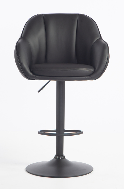 HR2055W Scaun Neagră din Piele Ecologica cu Bază Neagră