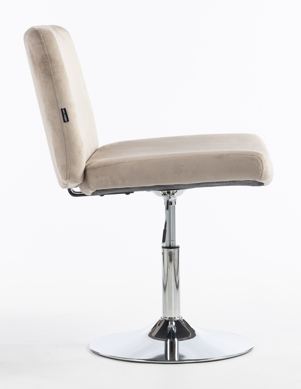 HR150N Scaun Latte din Catifea cu Bază Cromata