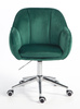 HR2055K Scaun Verde din Catifea cu Bază Cromata