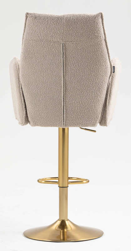 HR280W Scaun Latte Boucle cu Bază Aurie