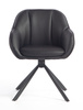 HR2055 BAZĂ STEA Scaun Neagră din Piele Ecologica cu Bază Neagră