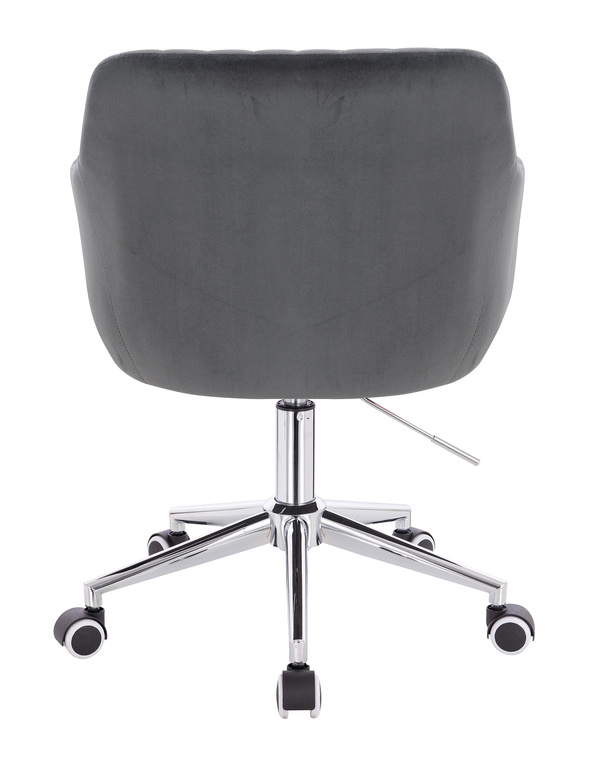 HR190K Scaun Grafit din Catifea cu Bază Cromata