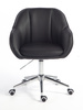 HR2055K Scaun Neagră din Piele Ecologica cu Bază Cromata